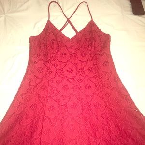 The classic sexy lace red dress